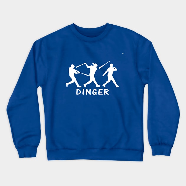 DINGER with BAT FLIP Homerun Baseball Softball GET OUT BALL Crewneck Sweatshirt by TeeCreations